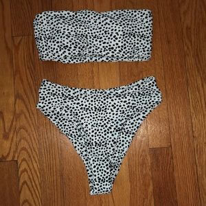 High waisted bathing suit set